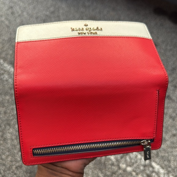 Kate Spade New York Stacy Bi Fold Wallet Cherry - Picture 15 of 15